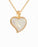 Gold Plated Heart with Mother of Pearl Stone Cremation Jewelry-Jewelry-Cremation Keepsakes-Afterlife Essentials