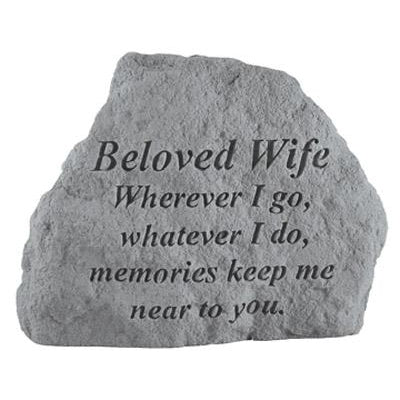 BELOVED WIFE Wherever I go… Memorial Gift-Memorial Stone-Kay Berry-Afterlife Essentials