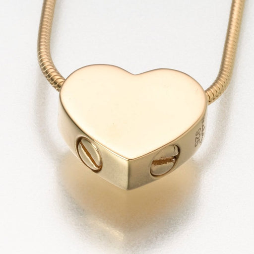 Double Chamber Slide Heart Pendant Cremation Jewelry-Jewelry-Madelyn Co-Afterlife Essentials