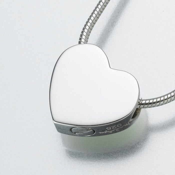 Double Chamber Slide Heart Pendant Cremation Jewelry — Afterlife