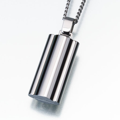 Flask Stainless Steel Narrow Cremation Jewelry-Jewelry-Madelyn Co-Stainless Steel-Free 24" Black Satin Cord-Afterlife Essentials
