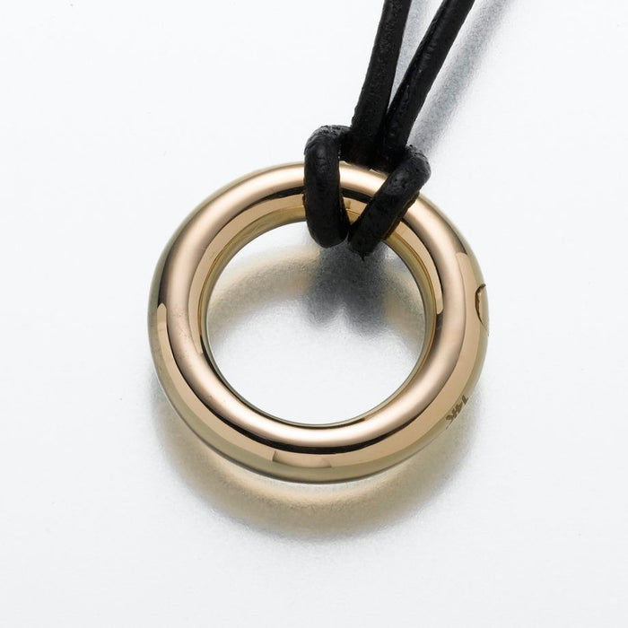 Eternity Pendant Cremation Jewelry-Jewelry-Madelyn Co-Gold Vermiel-Free 24" Black Satin Cord-Afterlife Essentials