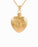 Gold Plated Etched Feather Heart Cremation Jewelry-Jewelry-Cremation Keepsakes-Afterlife Essentials