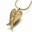 Angel Wings Pendant Cremation Jewelry-Jewelry-Madelyn Co-Gold Vermiel-Free 24" Black Satin Cord-Afterlife Essentials