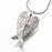 Angel Wings Pendant Cremation Jewelry-Jewelry-Madelyn Co-14K White Gold-Free 24" Black Satin Cord-Afterlife Essentials