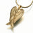 Angel Wings Pendant Cremation Jewelry-Jewelry-Madelyn Co-14K Yellow Gold-Free 24" Black Satin Cord-Afterlife Essentials
