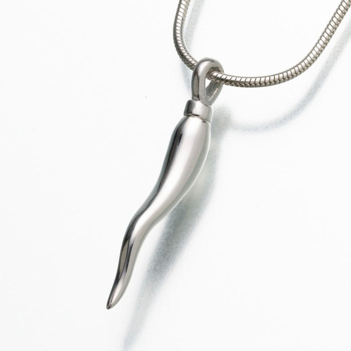Italian Horn Pendant Cremation Jewelry-Jewelry-Madelyn Co-Afterlife Essentials
