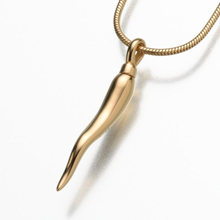 Italian Horn Pendant Cremation Jewelry-Jewelry-Madelyn Co-Afterlife Essentials
