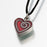 Pewter Heart Pendant with Enamel Spiral Cremation Jewelry-Jewelry-Madelyn Co-Pewter-Red-Free 24" Black Satin Cord-Afterlife Essentials