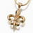 Fleur de Lis Pendant Cremation Jewelry-Jewelry-Madelyn Co-14K Yellow Gold-Free 24" Black Satin Cord-Afterlife Essentials