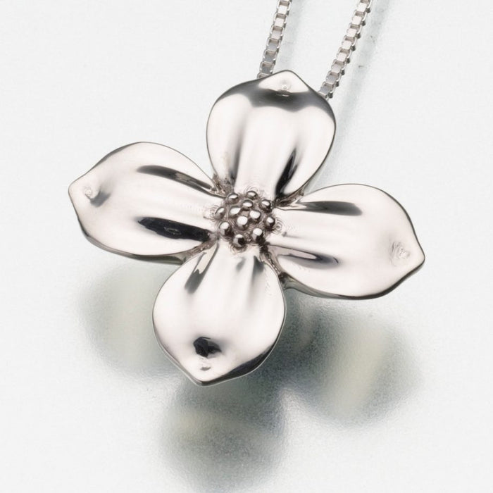 Blossom Pendant Cremation Jewelry-Jewelry-Madelyn Co-Sterling Silver-Free 24" Black Satin Cord-Afterlife Essentials