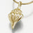 Conch Shell Pendant Cremation Jewelry-Jewelry-Madelyn Co-Gold Vermiel-Free 24" Black Satin Cord-Afterlife Essentials