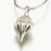 Conch Shell Pendant Cremation Jewelry-Jewelry-Madelyn Co-14K White Gold-Free 24" Black Satin Cord-Afterlife Essentials
