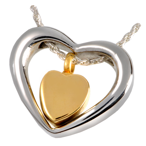 Stainless Steel Heart Of Gold Cremation Jewelry-Jewelry-New Memorials-Afterlife Essentials