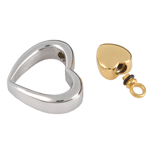 Stainless Steel Heart Of Gold Cremation Jewelry-Jewelry-New Memorials-Afterlife Essentials