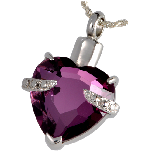 Stainless Steel Imperial Heart Cremation Jewelry-Jewelry-New Memorials-Afterlife Essentials