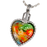 Stainless Steel Art Glass Heart I Cremation Jewelry-Jewelry-New Memorials-Afterlife Essentials