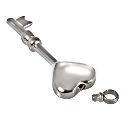 Stainless Steel Key To My Heart Ii Cremation Jewelry-Jewelry-New Memorials-Afterlife Essentials