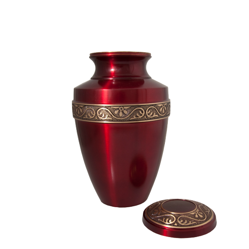 Scarlet Brass Pet Medium 60 cu in Cremation Urn-Cremation Urns-New Memorials-Afterlife Essentials