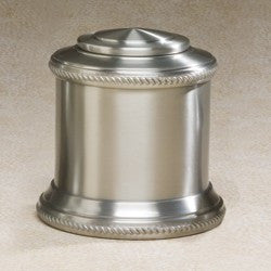 Columnade Spun Pewter Medium 80 cu in Cremation Urn-Cremation Urns-Infinity Urns-Afterlife Essentials