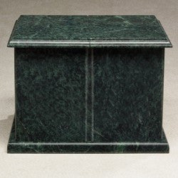 Rectangle Evermore Green Marble 420 cu in Cremation Urn-Cremation Urns-Infinity Urns-Afterlife Essentials