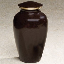 Earthtones Brown Brass 195 cu in Cremation Urn-Cremation Urns-Infinity Urns-Afterlife Essentials