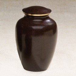 Earthtones Brown Brass 133 cu in Cremation Urn-Cremation Urns-Infinity Urns-Afterlife Essentials