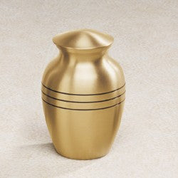 Aegean Series Goldtone 43 cu in Cremation Urn-Cremation Urns-Infinity Urns-Afterlife Essentials