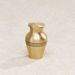 Aegean Series Gold-Tone 5 cu in Cremation Urn Keepsake-Cremation Urns-Infinity Urns-Afterlife Essentials