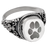 Round Ring Pawprint Pet Print Cremation Jewelry-Jewelry-New Memorials-Sterling Silver-5-Afterlife Essentials