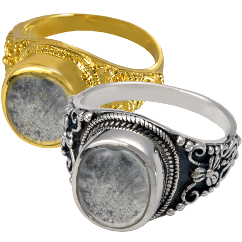 Ring With Clear Glass Front Cremation Jewelry-Jewelry-New Memorials-Afterlife Essentials