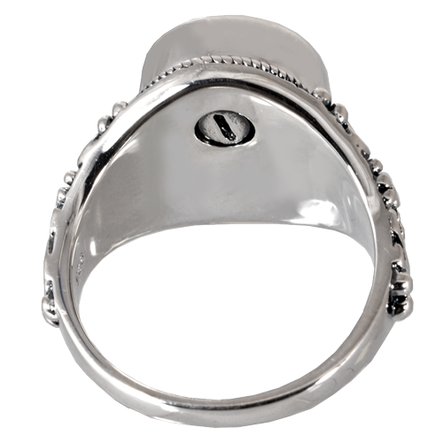 Clear Glass Front Ring Cremation Jewelry-Jewelry-New Memorials-Afterlife Essentials