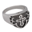 Men's Cross Ring - Black Pet Cremation Jewelry-Jewelry-New Memorials-Afterlife Essentials