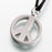 Pewter Peace Sign Cremation Jewelry-Jewelry-Madelyn Co-Pewter-Free 24" Black Satin Cord-Afterlife Essentials