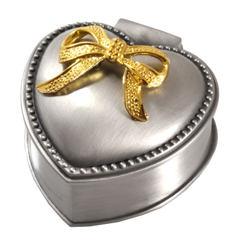 Heart With Bow Mini Cremation Urn Keepsake-Cremation Urns-New Memorials-Afterlife Essentials