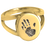 Elegant Oval V Ring Handprint Fingerprint Memorial Jewelry-Jewelry-New Memorials-14K Solid Yellow Gold (allow 4-5 weeks)-No Compartment-5-Afterlife Essentials