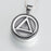 Serenity Pendant Cremation Jewelry-Jewelry-Madelyn Co-Sterling Silver-Free 24" Black Satin Cord-Afterlife Essentials