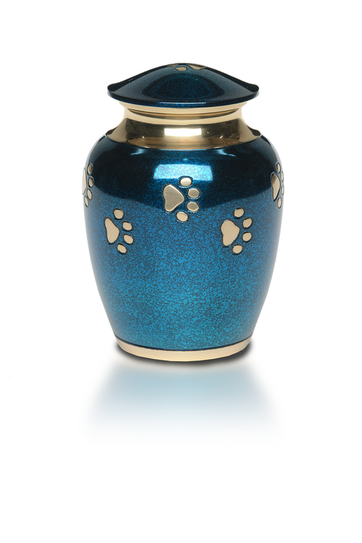 Classic Paw “Forever Paws” Pet Cremation Urn –Small 30 cu-Cremation Urns-Bogati-Marble Blue-Afterlife Essentials