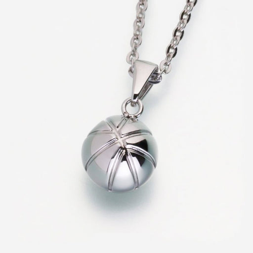 Stainless Steel Basketball with chain Cremation Jewelry-Jewelry-Madelyn Co-Stainless Steel-Free 24" Stainless Steel Chain-Afterlife Essentials