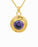 Gold Plated Round with Amethyst Stone Cremation Jewelry-Jewelry-Cremation Keepsakes-Afterlife Essentials