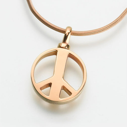 Peace Sign Cremation Jewelry-Jewelry-Madelyn Co-Gold Vermiel-Afterlife Essentials