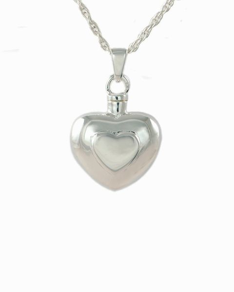 Sterling Silver Double Heart Cremation Jewelry-Jewelry-Cremation Keepsakes-Afterlife Essentials