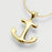 Anchor Pendant Cremation Jewelry-Jewelry-Madelyn Co-14K Yellow Gold-Free 24" Black Satin Cord-Afterlife Essentials