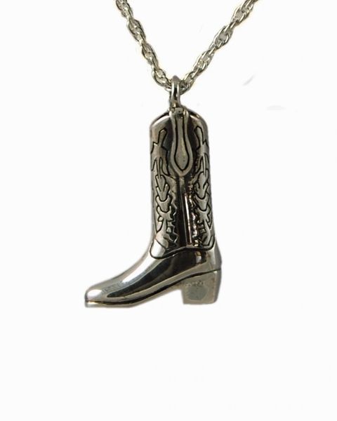 Sterling Silver Cowboy Boot Cremation Jewelry-Jewelry-Cremation Keepsakes-Afterlife Essentials