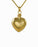 Gold Plated Half Etched Heart Cremation Jewelry-Jewelry-Cremation Keepsakes-Afterlife Essentials