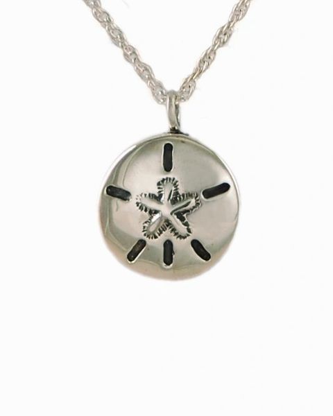 Sterling Silver Sand Dollar Cremation Jewelry-Jewelry-Cremation Keepsakes-Afterlife Essentials