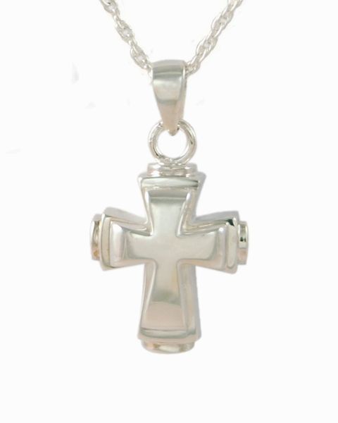 Sterling Silver Classic Cross Cremation Jewelry-Jewelry-Cremation Keepsakes-Afterlife Essentials