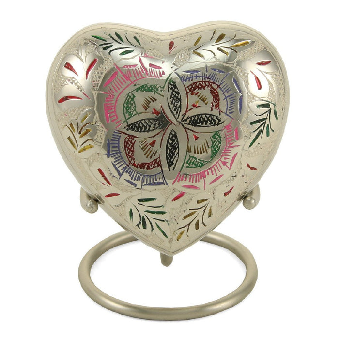 Traditional Lattice Heart Keepsake with velvet box Cremation Urn-Cremation Urns-Terrybear-Afterlife Essentials