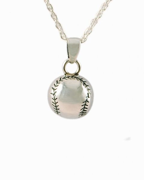 Sterling Silver Baseball Cremation Jewelry-Jewelry-Cremation Keepsakes-Afterlife Essentials
