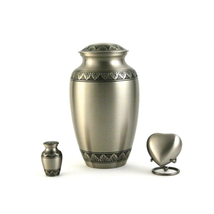 Athena Classic Pewter Individual Keepsake with velvet bag Cremation Urn-Cremation Urns-Terrybear-Afterlife Essentials